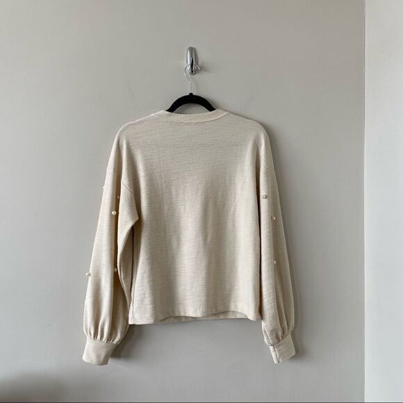 ZARA-PEARL Textured Balloon Sleeve Pullover (Medium) - Picture 3 of 10